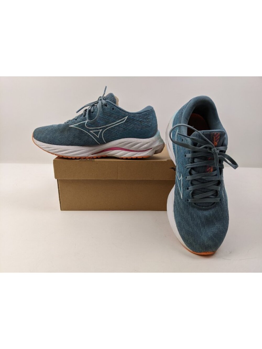 Mizuno Wave Rider 26 Women's Running, US 8, Blue White, J1GD220371